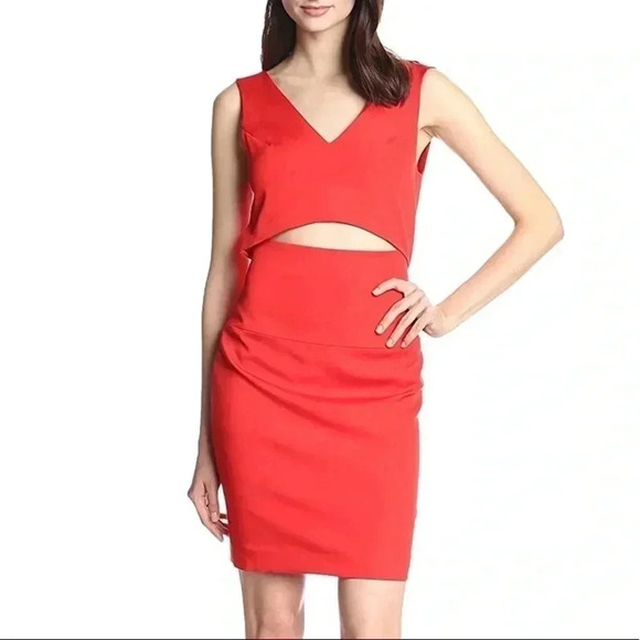 French Connection Glamour Stretch Cut Out Dress 6​ - Picture 1 of 6